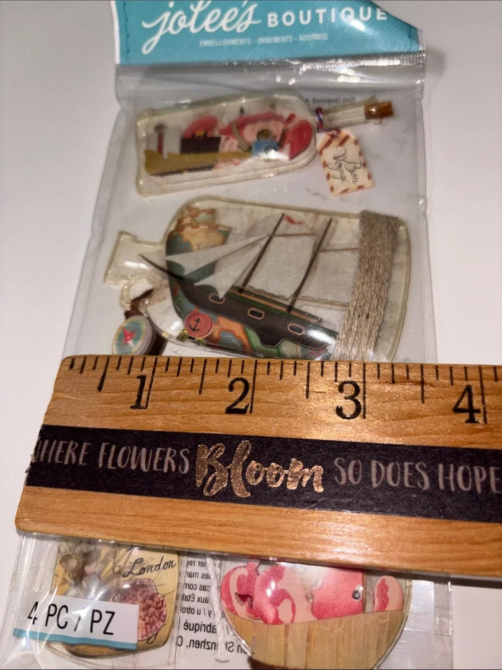 Jolee's Boutique Nautical Bottle Embellishments Jolees Message In Bottle 3D